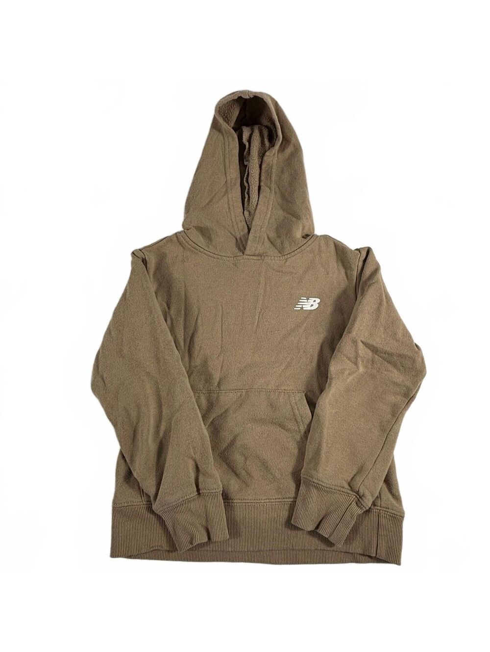 New Balance Boys Beige Pullover Hoodie Sweatshirt 5/6